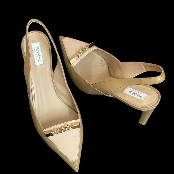 MaxMara Shoes - MaxMara sling backs court chain heels Slingback size 7.5(37.5)